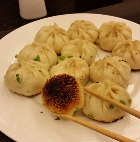 奢侈版的童子牛肉生煎包