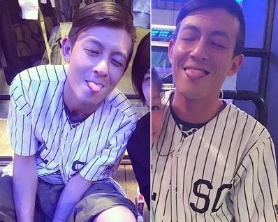 35岁陈冠希合影表情陶醉 网友：爱吐舌的Boy