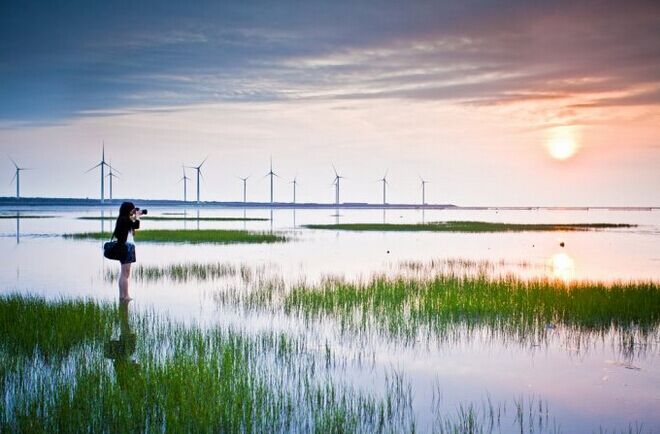 高美湿地台湾的天空之镜